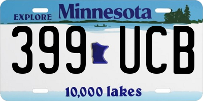 MN license plate 399UCB