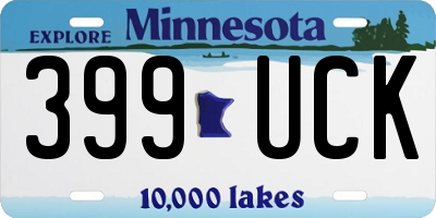 MN license plate 399UCK