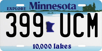 MN license plate 399UCM