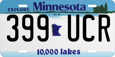 MN license plate 399UCR