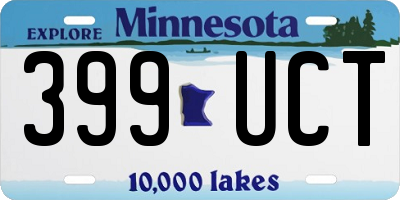 MN license plate 399UCT
