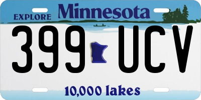 MN license plate 399UCV