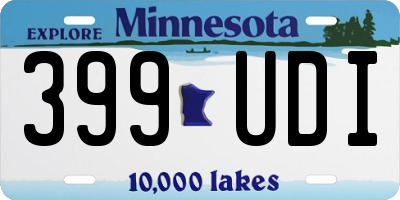 MN license plate 399UDI