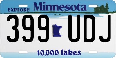 MN license plate 399UDJ