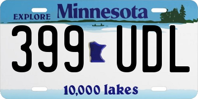 MN license plate 399UDL