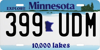 MN license plate 399UDM