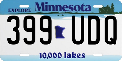 MN license plate 399UDQ