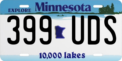 MN license plate 399UDS