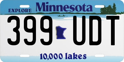 MN license plate 399UDT