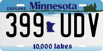 MN license plate 399UDV