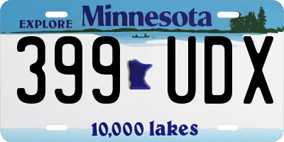 MN license plate 399UDX