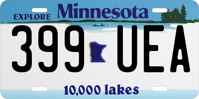 MN license plate 399UEA