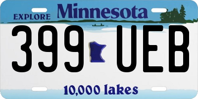 MN license plate 399UEB
