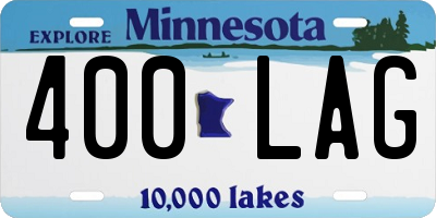 MN license plate 400LAG