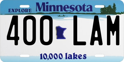 MN license plate 400LAM