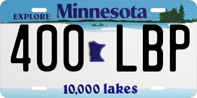 MN license plate 400LBP
