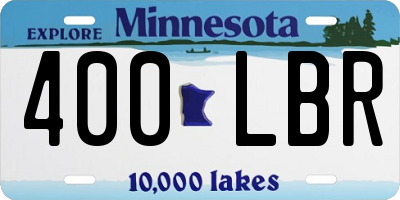 MN license plate 400LBR