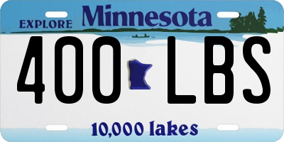 MN license plate 400LBS