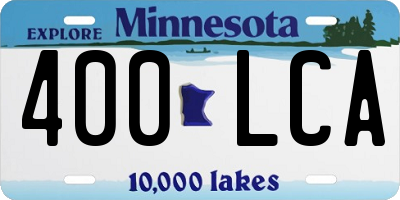 MN license plate 400LCA