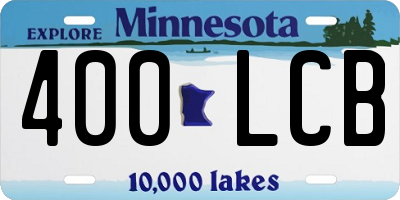 MN license plate 400LCB