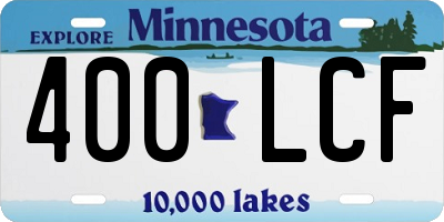 MN license plate 400LCF