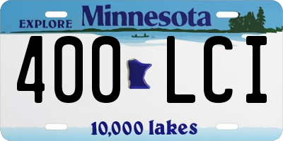 MN license plate 400LCI