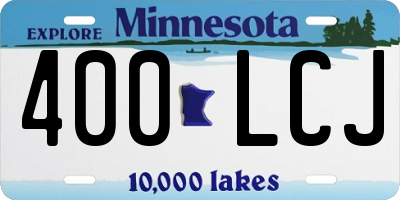 MN license plate 400LCJ