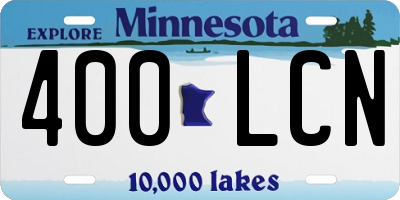 MN license plate 400LCN