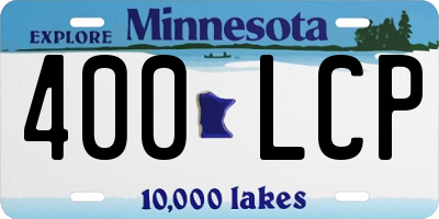MN license plate 400LCP