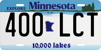 MN license plate 400LCT