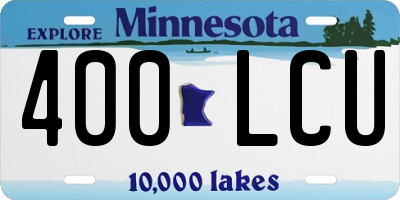 MN license plate 400LCU