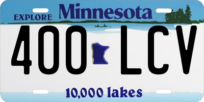 MN license plate 400LCV