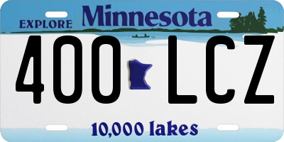 MN license plate 400LCZ
