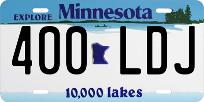 MN license plate 400LDJ