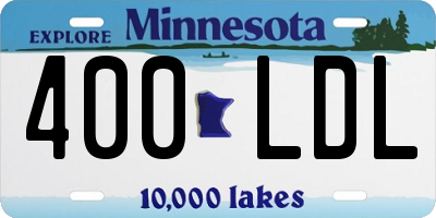 MN license plate 400LDL
