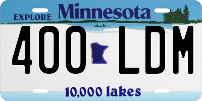 MN license plate 400LDM