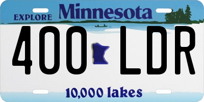 MN license plate 400LDR