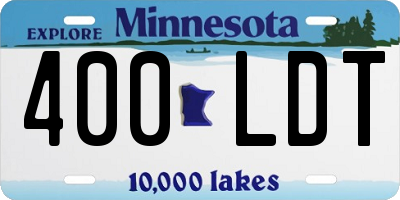 MN license plate 400LDT