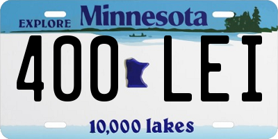 MN license plate 400LEI