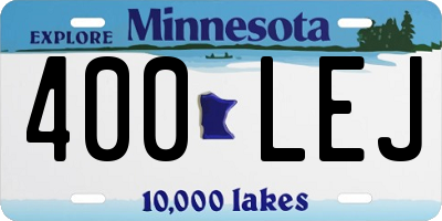 MN license plate 400LEJ