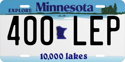 MN license plate 400LEP
