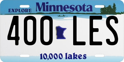 MN license plate 400LES