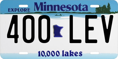 MN license plate 400LEV