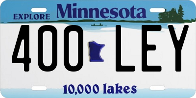 MN license plate 400LEY