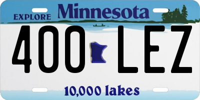 MN license plate 400LEZ