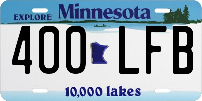 MN license plate 400LFB