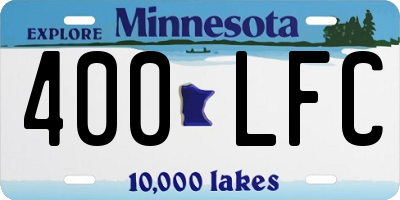 MN license plate 400LFC
