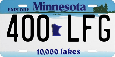 MN license plate 400LFG