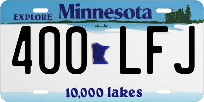 MN license plate 400LFJ