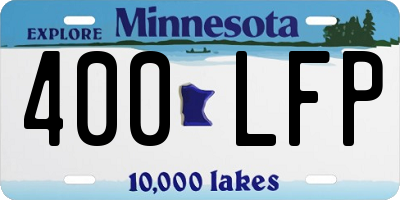MN license plate 400LFP